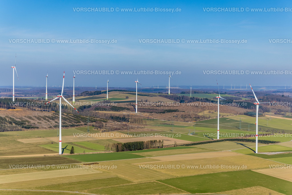 Brilon220303131 | Luftbild, Windkraftanlage Auf'm Mühlstein, Brilon, Sauerland, Nordrhein-Westfalen, Deutschland