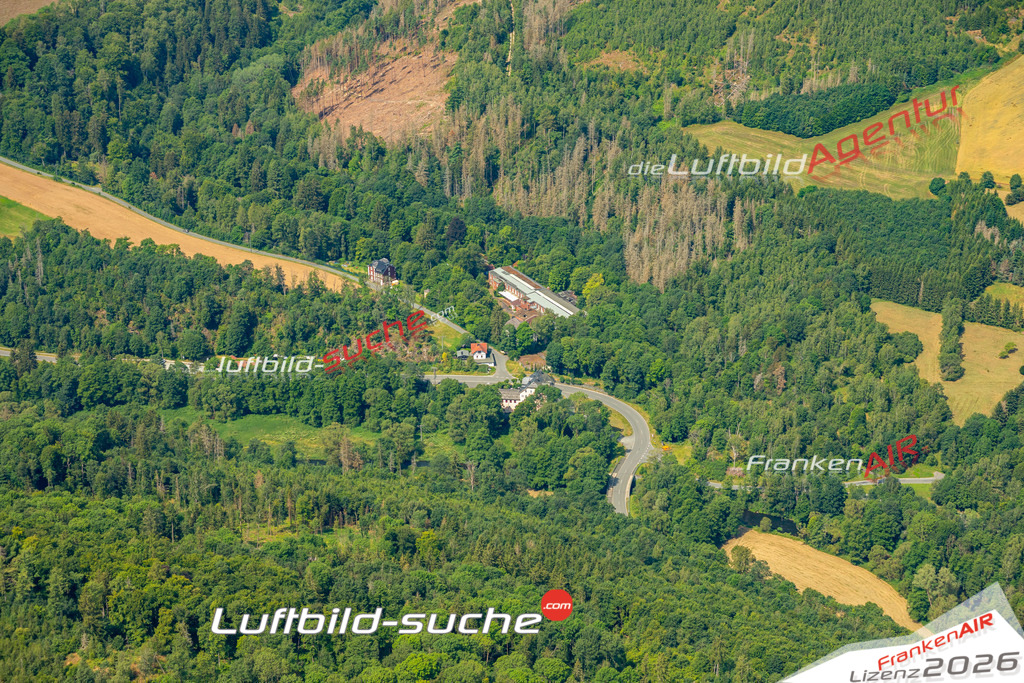 Das Luftbild zeigt : Dorschenmühle Lichtenberg - Die Luftaufnahme wurde 2024 vom UL-Flugzeug aus erstellt ( keine Drohne ) - Hochauflösende Luftaufnahme - Für grossformatige Ausdrucke geeignet. Die Geschenkidee !Mit Lizenz und Bildrechte bestellbar