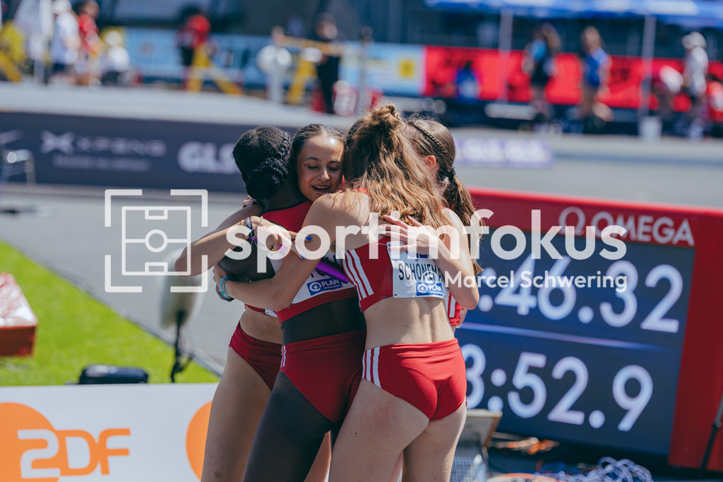 Deutsche Meisterschaften der Frauen und Männer 2026 | Hamburger SV, U20 4x400-Meter-Staffel, Deutsche Meisterschaften der Frauen und Männer 2026, Lohrheidestadion Bochum-Wattenscheid, 25.07.2026. Foto: Marcel Schwering / sportimfokus - Realisiert mit Pictrs.com