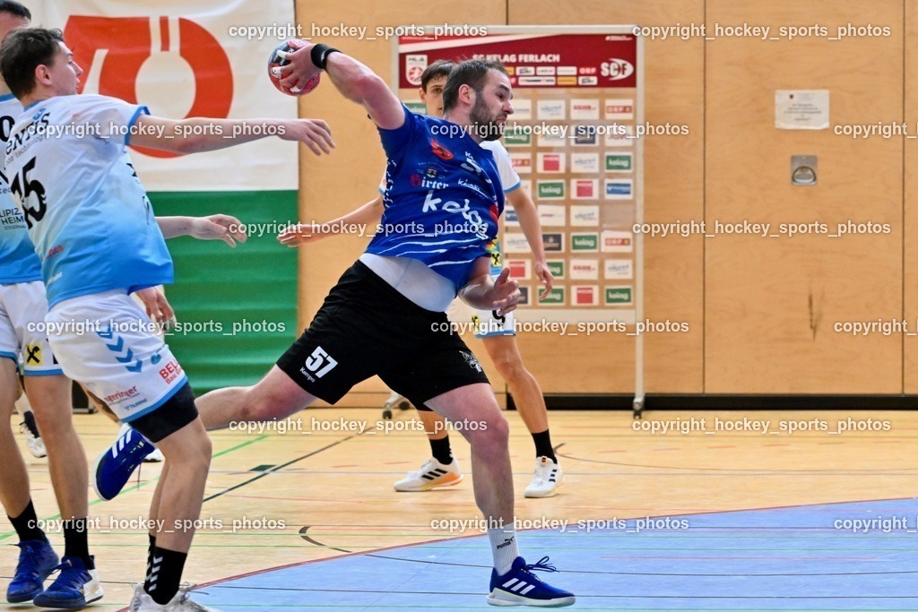 SC Ferlach vs. HSG Bärnbach/Köflach 30.3.2024 | #57 LEBAN Patrik SC Ferlach, SC Ferlach vs. HSG Bärnbach/Köflach 30.3.2024, SC Ferlach vs. HSG Bärnbach/Köflach am 30.03.2024 in Ferlach (Ballspielhalle Ferlach), Austria, (Photo by Bernd Stefan)
