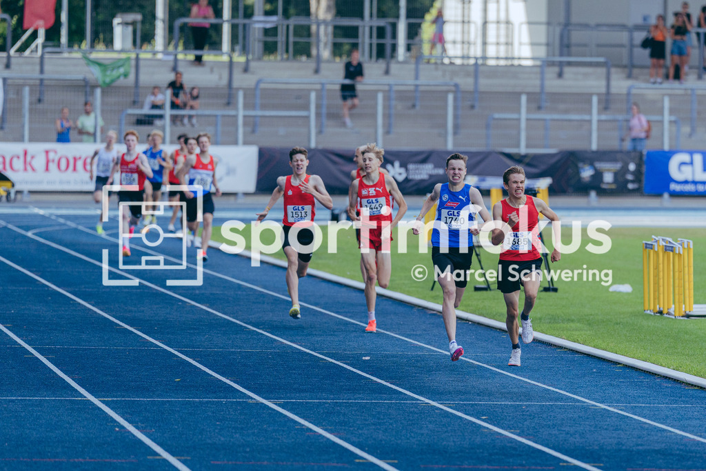 DM U23 U18 Bochum 2026 | 1500-Meter-Lauf mU18, Finale, Deutsche Meisterschaften der U18 &amp; U23 2026, Lohrheidestadion Bochum-Wattenscheid, 04.07.2026 Foto: Marcel Schwering / sportimfokus - Realisiert mit Pictrs.com