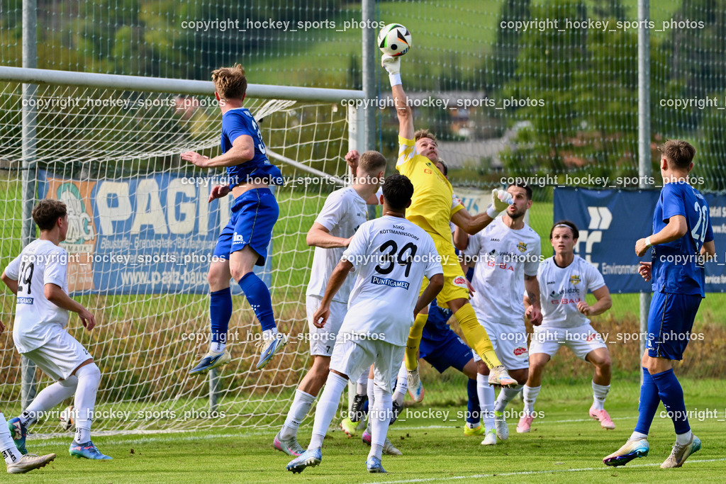 ASKÖ Köttmannsdorf vs. Union Matrei | #20 Daniel Hans Genser ASKÖ Köttmannsdorf, #29 Sebastian Salbrechter ASKÖ Köttmannsdorf, #39 Amir Mohammadi ASKÖ Köttmannsdorf, #33 Alexander Wibmer UNION Matrei, #92 Andreas Sternig ASKÖ Köttmannsdorf, #18 Sandro Franz Wilplinge ASKÖ Köttmannsdorf, ASKÖ Köttmannsdorf vs. Union Matrei, ASKÖ Köttmannsdorf vs. Union Matrei am 13.09.2025 in Köttmannsdorf (Sportplatz Köttmannsdorf), Austria, (Photo by Bernd Stefan)