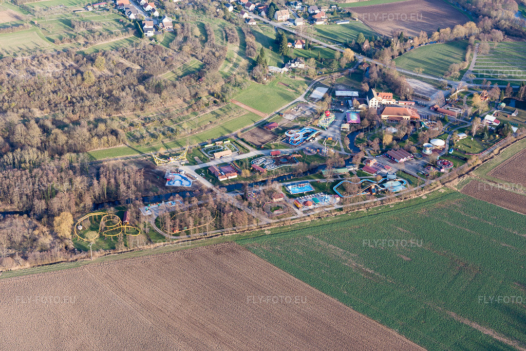Vue aérienne: Gunstett, parc d'attractions de Didiland à Morsbronn-les-Bains dans le département Bas Rhin, France. Photo: IMG_104952.jpg prise le 21/03/2018 par Werner Riehm/FLY-FOTO.eu – Résolution de l'original: 5472 x 3648 px