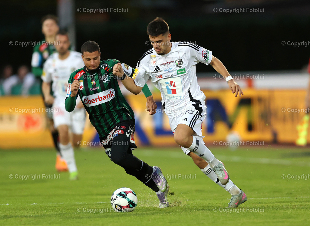 A_LUI_18102025_0007 | SPORT FUSSBALL ADMIRAL BUNDESLIGA RZ PELLETS WAC-SV OBERBANK RIED 18.10.25 IM BILD: DEJAN ZUKIC (WAC) UND MARTIN RASNER (RIED)  FOTO:FOTOLUI/MW