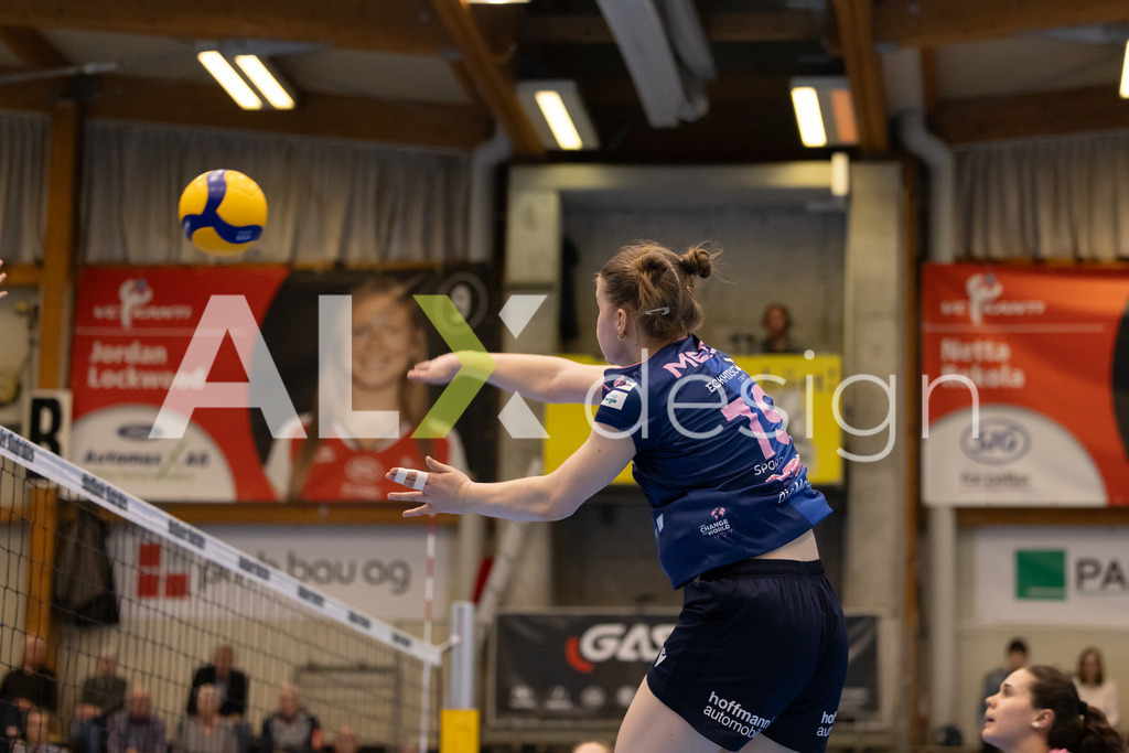 Volleyball I Frauen I Saison 2025-2026 I Volleyball NLA | Women I 1/2 Finals I  VC Kanti Schaffhausen - Sm'Aesch Pfeffingen I 07.03.2026 | 19 Meret Aarden (CH) (Sm'Aesch Pfeffingen) – Außenangriff - Realisiert mit Pictrs.com
