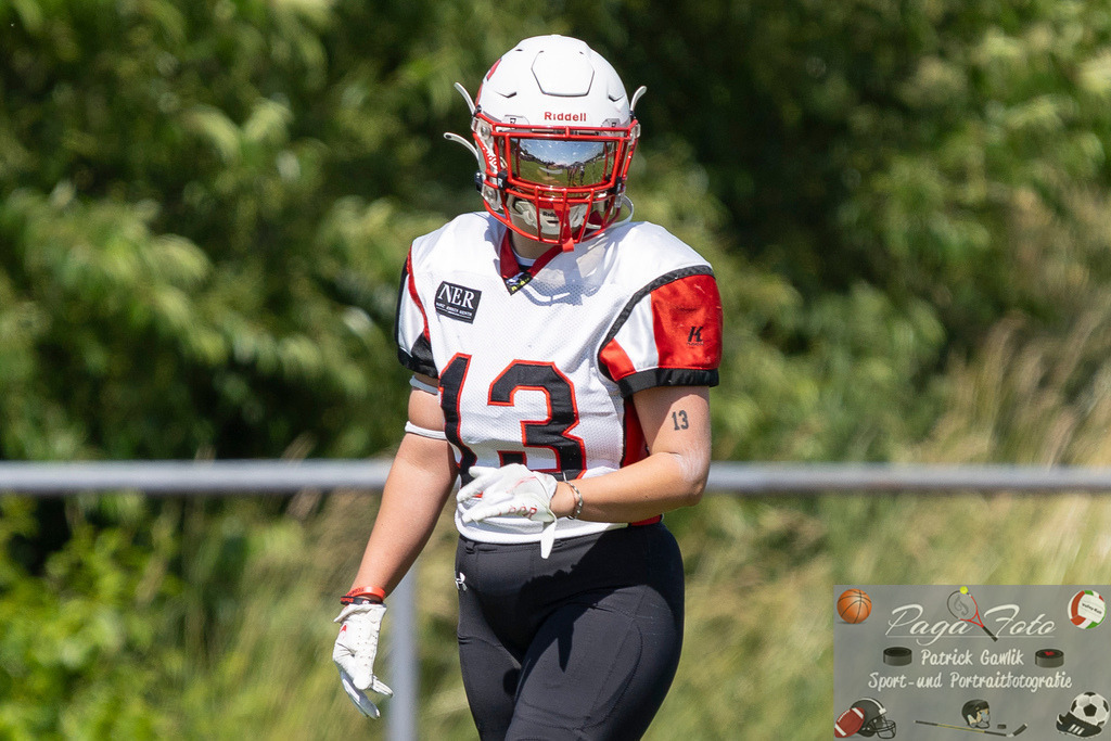 GFLW 1: German Football League Women 1: Rodgau Pioneers Ladies - Stuttgart Scorpions Sisters, 07.06.2026 | Nova Miranda Annica Semler (Stuttgart Scorpions Sisters #13), Rodgau Pioneers Ladies - Stuttgart Scorpions Sisters, Rodgau, Maingau-Energie-Stadion "Am Weichsee", 7.6.2026 - Realisiert mit Pictrs.com