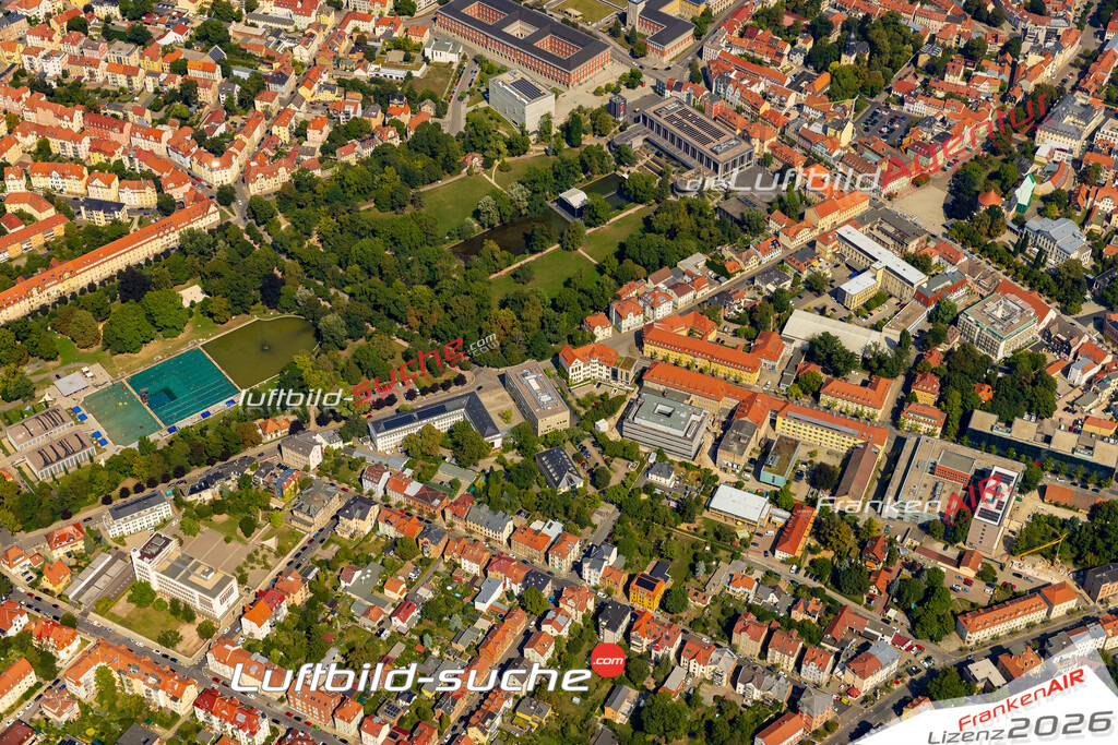 Asbachstraße Weimar Bild- Das Luftbild wurde 2025 vom UL-Flugzeug heraus erstellt ( keine Drohne bzw. Drohnenaufnahme ) - Hochauflösende Luftaufnahme -Nicht vergleichbar mit Google Maps oder Satelittenbilder- Die Geschenkidee !Mit Lizenz und Bildrechte bestellbar - CC