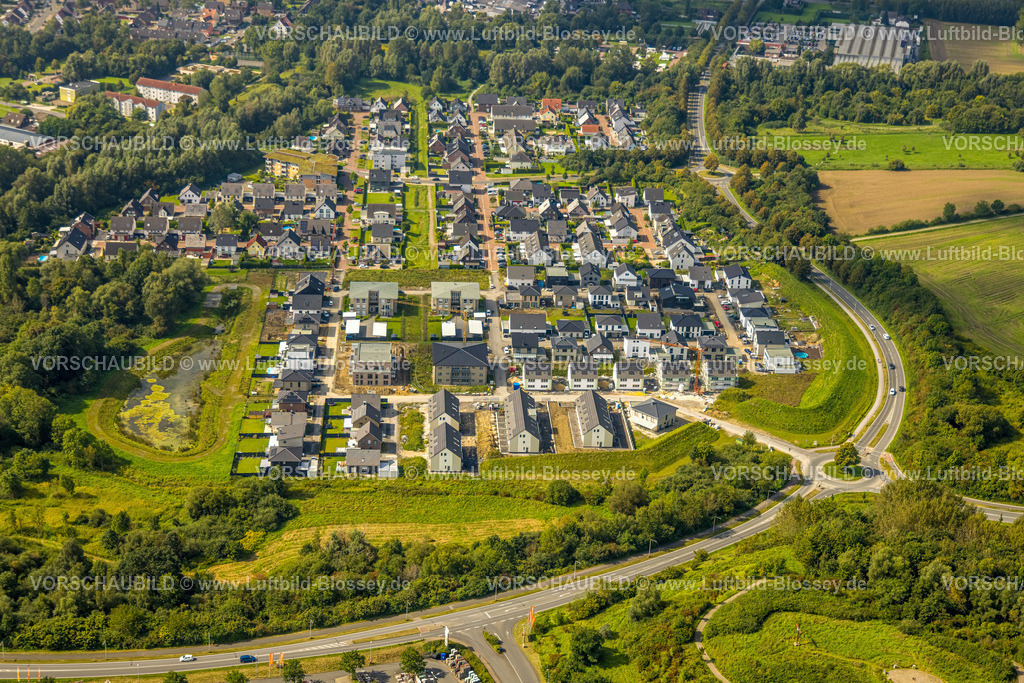 Hamm230900101 | Luftbild, Wohngebiet Heimshof Ost, Baustelle mit Neubau am Sachsenring, Stadtbezirk Heessen, Hamm, Ruhrgebiet, Nordrhein-Westfalen, Deutschland