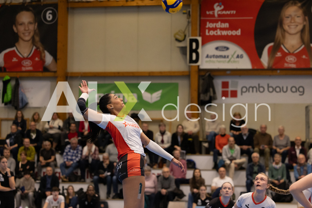 Volleyball I Frauen I Saison 2025-2026 I Volleyball NLA | Women I 1/4 Finals I VC Kanti Schaffhausen - BIWI Volleyball Franches-Montagnes I 21.02.2026 | 8 Letícia Bonardi (BR) (BIWI VFM) – Diagonalangriff - Realisiert mit Pictrs.com