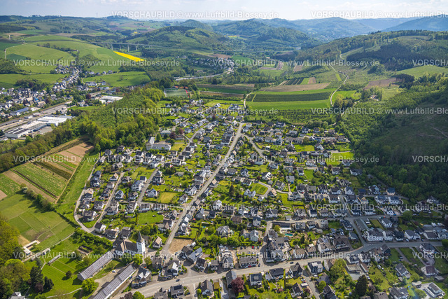 Bestwig240502982 | Luftbild, Wohngebiet Ortsansicht Ortsteil Ostwig, Hügellandschaft, Ostwig, Bestwig, Sauerland, Nordrhein-Westfalen, Deutschland