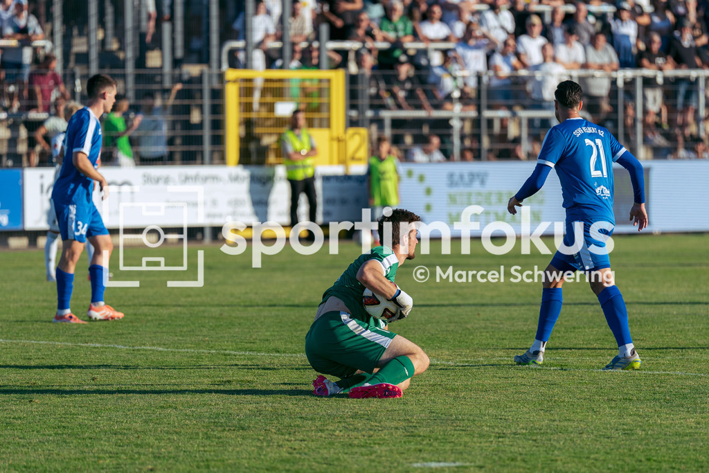 SSVg Velbert 02 – Borussia Mönchengladbach | Jeremias Heufken (SSVg Velbert 02). Testspiel zwischen der SSVg Velbert 02 und Borussia Mönchengladbach in Velbert, 12.08.2026. Endstand: 0:8. sportimfokus / Marcel Schwering - Realisiert mit Pictrs.com