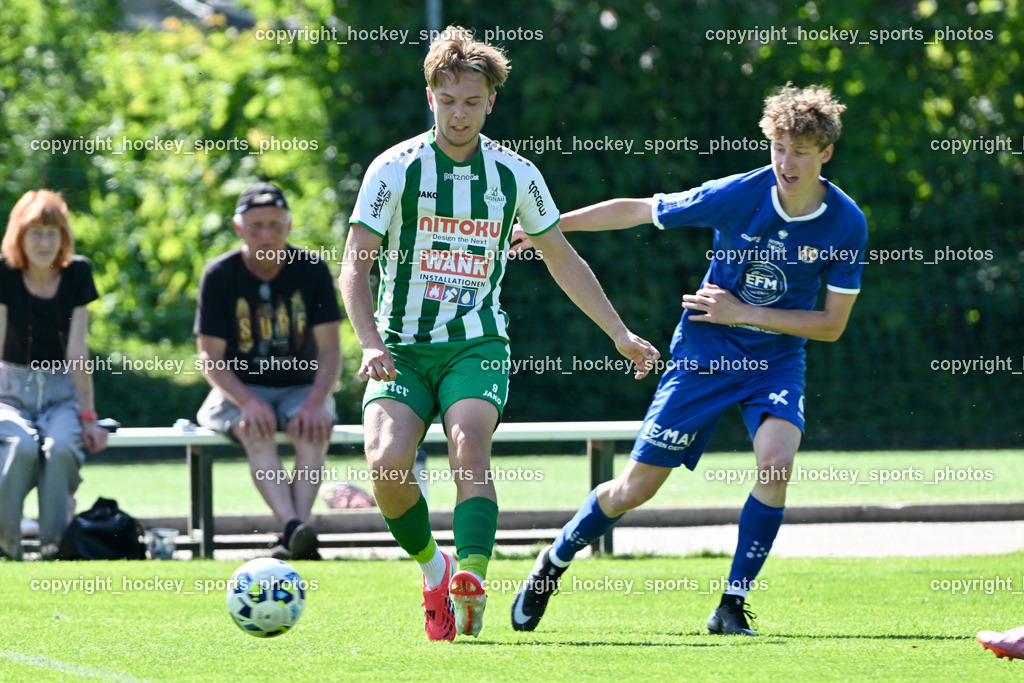 SV Donau vs. Union Matrei | #9 Leo Petzner SV Donau,  #17 Oliver Bstieler Union Matrei, SV Donau vs. Union Matrei, SV Donau vs. Union Matrei am 03.05.2026 in Klagenfurt (Sportplatz Donau), Austria, (Photo by Bernd Stefan)