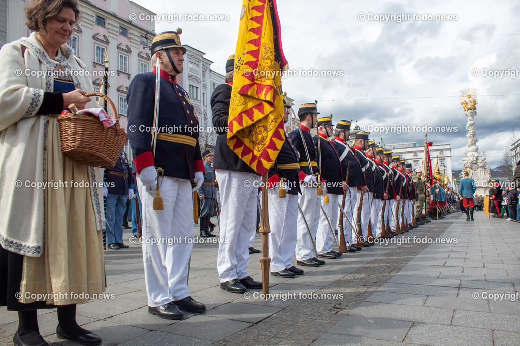 Frühjahrsparade des Traditions-Dragonerregiment No.7_ 01.04.2023-1 | 01.04.2023, Linz, AUT, Fruehjahrsparade des Traditions-Dragonerregiment No.7 im Bild Fruehjahrsparade des Traditions – Dragonerregiment No.7 - Herzog von Lothringen und Bar