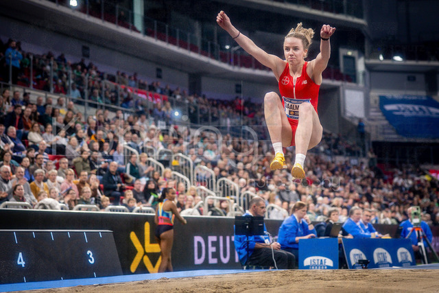 ISTAF Indoor; Duesseldorf, 24.01.2026 | DUESSELDORF, GERMANY - JANUARY 24:  Long jumper Imke Daalmann (GER) during the ISTAF Indoor Dusseldorf at PSD Bank Dome on January 24, 2026 in Duesseldorf, Germany. 
