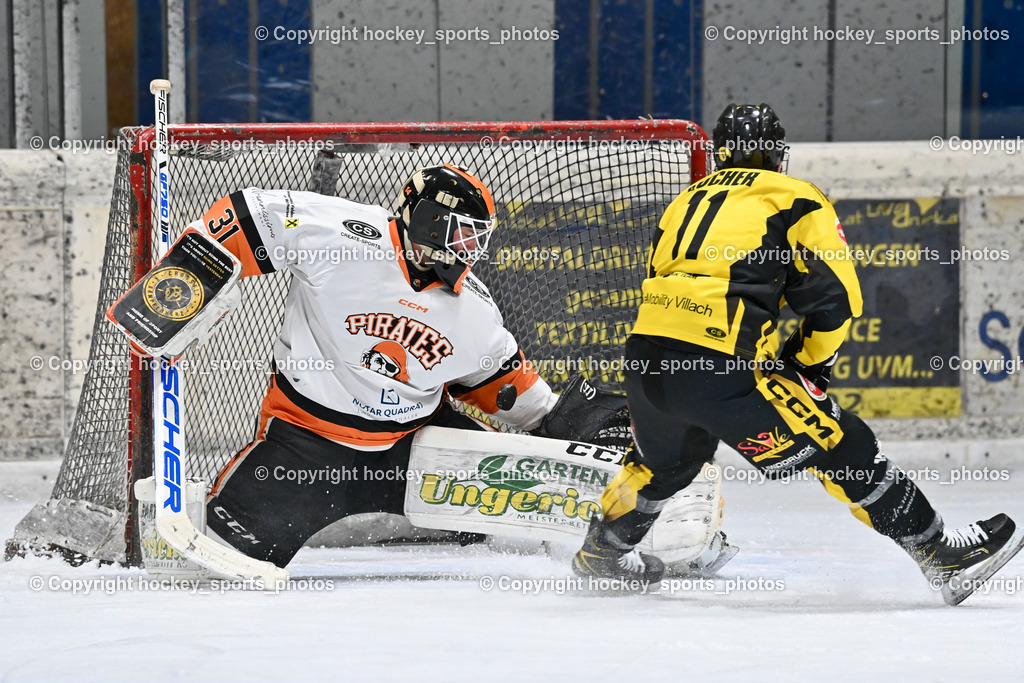 EC Spittal Hornets vs. USC Piraten Velden 7.2.2024 | #31 Schmarl Markus, #11 Kucher Florian