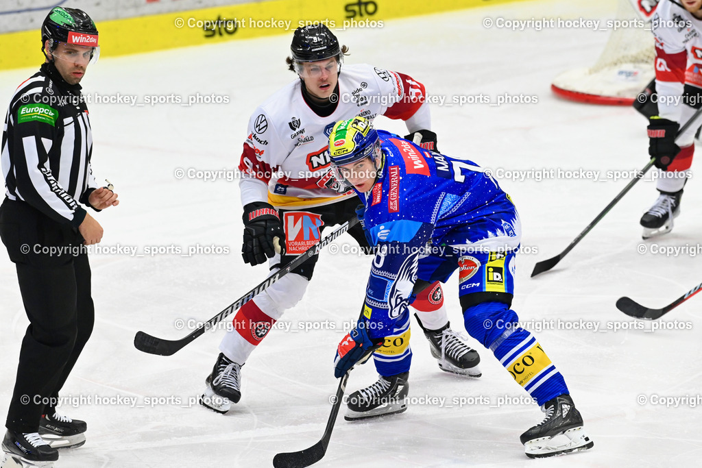 EC IDM Wärmepumpen VSV vs. Pioneers Vorarlberg | Konc Daniel Referee, #91 Tschofen Marlon PIONEERS VORARLBERG, #78 MAXA Felix EC VSV, EC IDM Wärmepumpen VSV vs. Pioneers Vorarlberg, EC IDM Wärmepumpen VSV vs. Pioneers Vorarlberg am 14.12.2024 in Villach (Stadthalle Villach), Austria, (Photo by Bernd Stefan)
