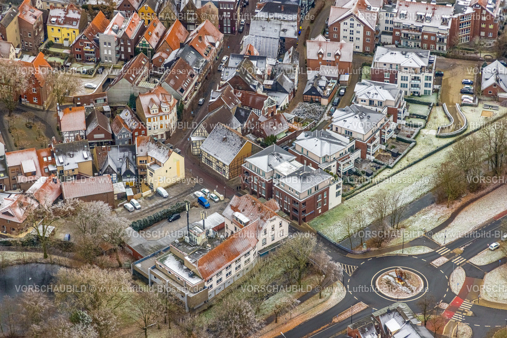 Werne221202247 | Luftbild Innenstad Werne ,Burgwall,  Werne, Ruhrgebiet, Nordrhein-Westfalen, Deutschland