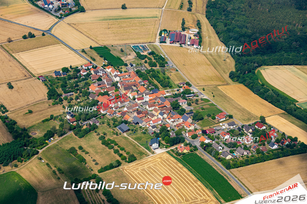 Die Luftbildaufnahme Hohenguessbach -  wurde 2019 mittels Flugzeug (keine Drohne) erstellt. Perfekte Schärfe und Druck- Ergebnisse- Garantiert!