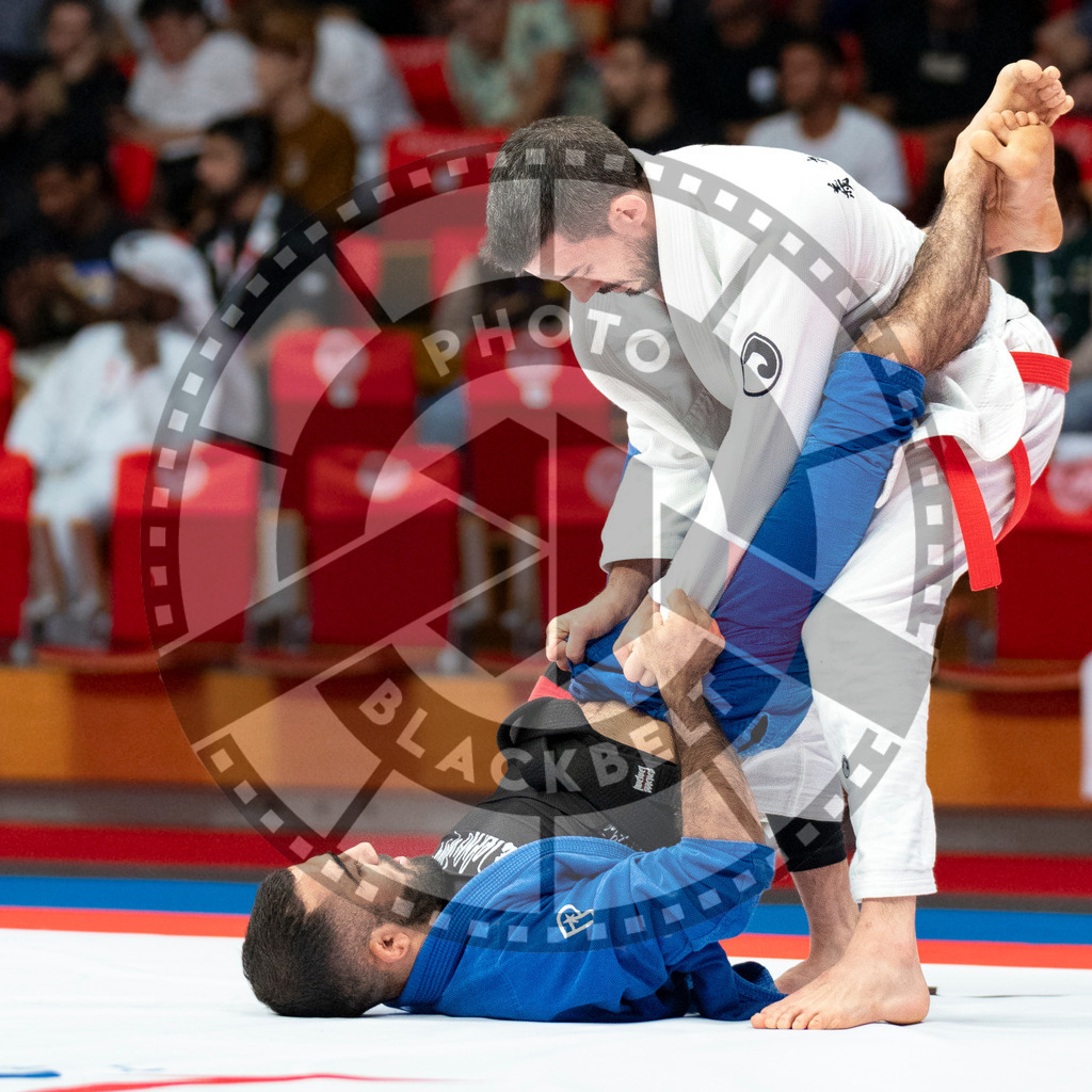 20231109PBB4234 | Fighters compete during the AJP World Professional Championship in the Mubadala Arena in Abu Dhabi, Arab United Emirates, on November 9, 2023.