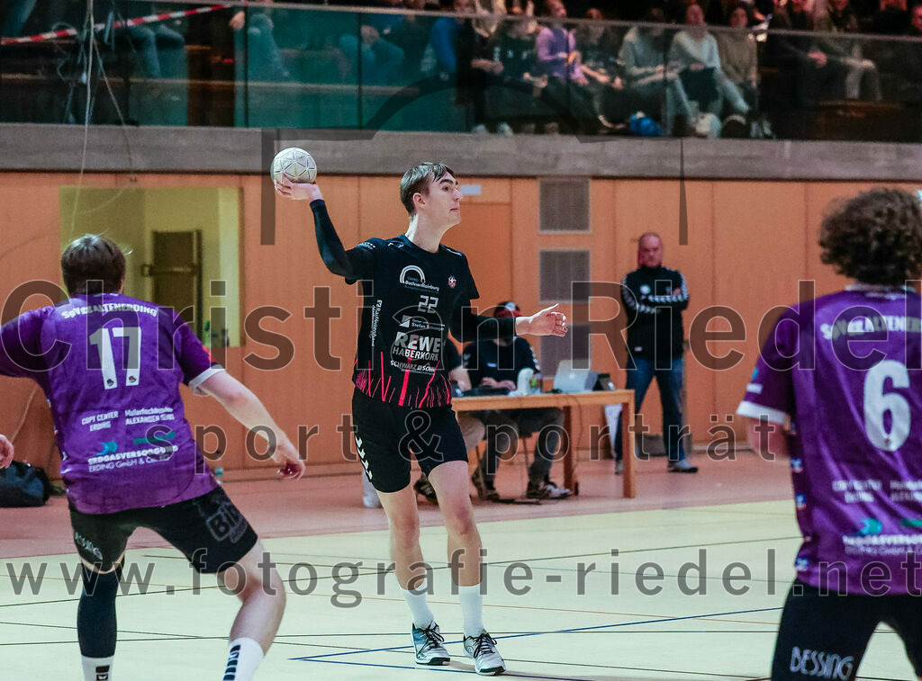 2023-11-26_057_SpVgg_Altenerding_gegen_TSV_1861_Mainburg | Erding, Deutschland, 26.11.2023:
Handball, Bezirksoberliga Männer 2023 / 2024, 9. Spieltag, SpVgg Altenerding gegen TSV 1861 Mainburg, Endergebnis: 34:20

Niklas Fleps (SpVgg Altenerding, #17), Sebastian Rauscher (TSV 1861 Mainburg, #22)

Foto: Christian Riedel / fotografie-riedel.net