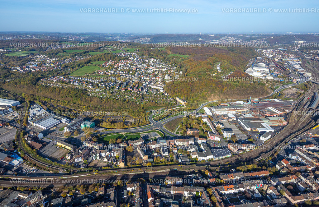 Hagen221018112 | Luftbild, Bahnhofshinterfahrung, Hauptbahnhof Hagen, Wehringhausen, Hagen, Ruhrgebiet, Nordrhein-Westfalen, Deutschland