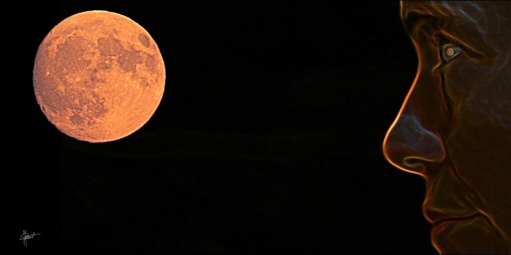 Lady meets moon  2nd | Der Moment, in dem der Mond einer Lady begegnet. Magie, Romantik und Zauber liegen in der Luft [artwork des Monats August 2025]