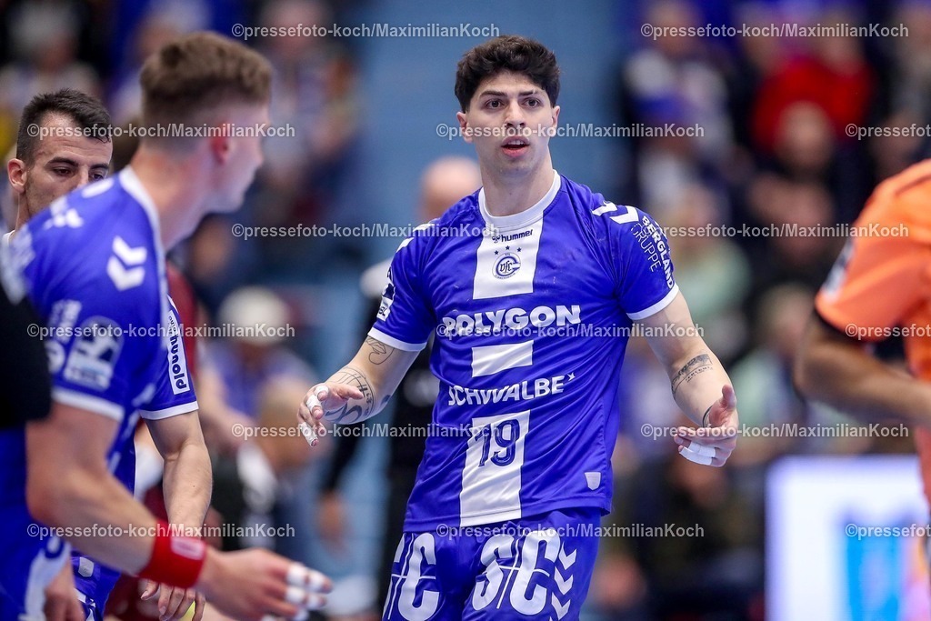 Gum25042501026 | 25.04.2025, Handball, HBL, VfL Gummersbach - 1. VfL Potsdam, Schwalbe-Arena: Giorgi Tskhovrebadze (GUM #19) 