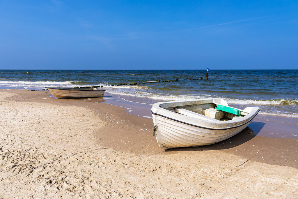 Fischerboote am Strand von Bansin auf der Insel Usedom | Fischerboote am Strand von Bansin auf der Insel Usedom.