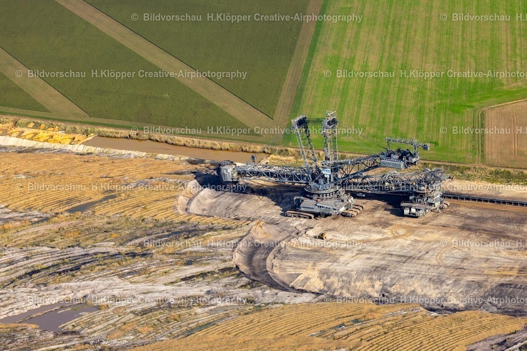 Luftbilder Inden-7136 | Luftbild Bagger- Förderbrücke im Braunkohle - Tagebau in Inden im Bundesland Nordrhein-Westfalen, Deutschland - Realisiert mit Pictrs.com