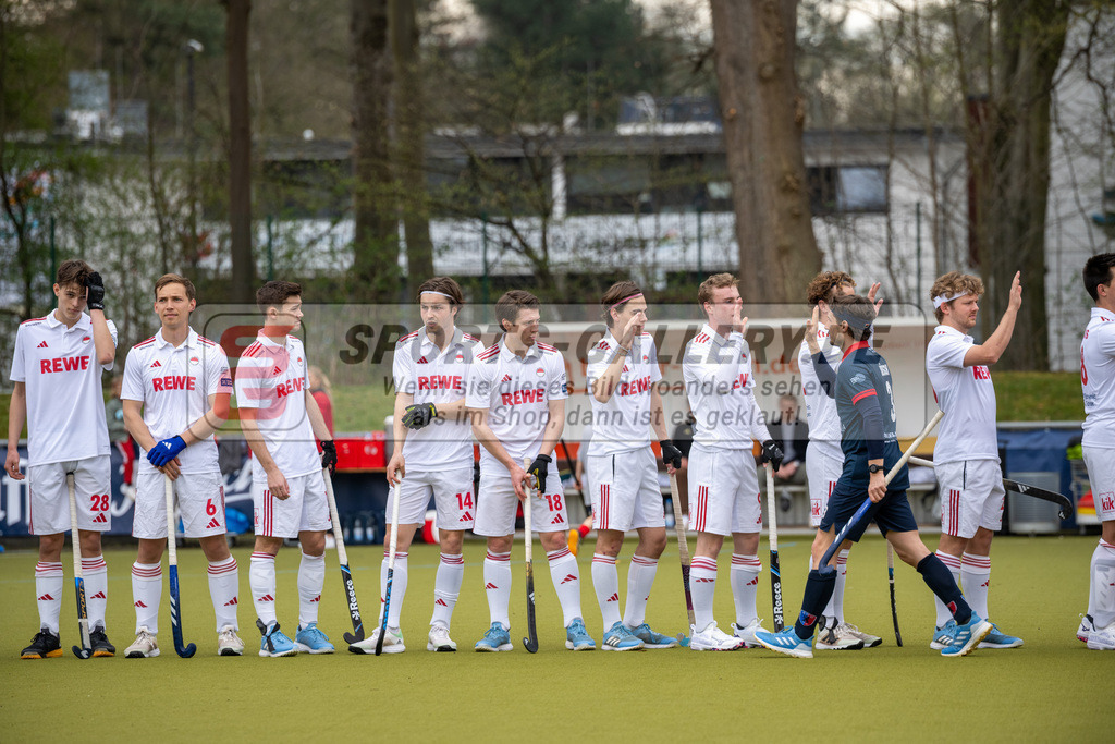 SFE_20250323_0033 | Köln, Deutschland, 23.03.2025:  Hockey 1. Bundesliga Herren Rot-Weiss Köln - Berliner HC im KTHC Stadion Rot-Weiss Köln Tennis and Hockey Club am 23.03.2025 in Köln, Deutschland. (Foto von Stephan Fehrmann)Köln, Germany, 23.03.2025: Hockey 1. Bundesliga Herren Rot-Weiss Köln - Berliner HC in KTHC Stadion Rot-Weiss Köln Tennis and Hockey Club at 23.03.2025 in Köln, Deutschland. (Foto from Stephan Fehrmann)