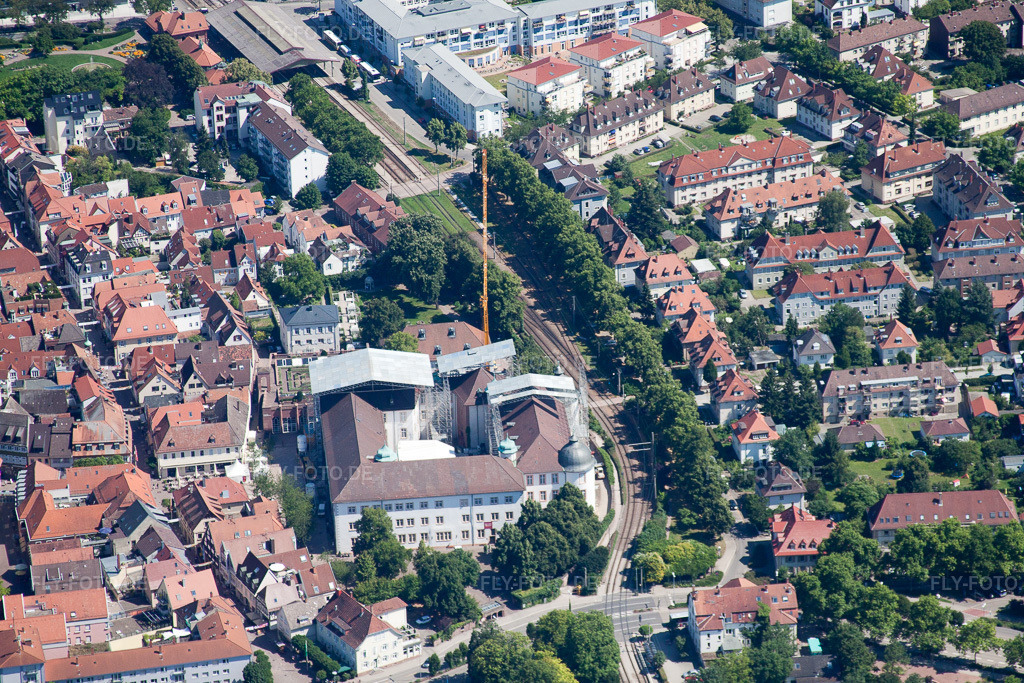 Luftbild: Altstadt in Ettlingen im Bundesland Baden-Württemberg in Deutschland. Foto: IMG_42033.jpg vom 27.06.2011 durch Werner Riehm/FLY-FOTO.de