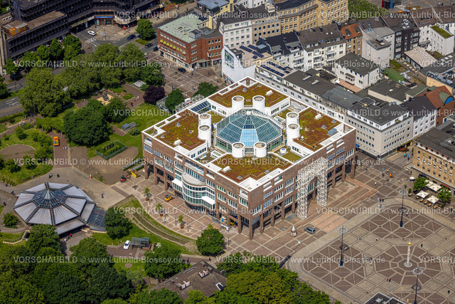 Dortmund240507218 | Luftbild, Rathaus und Friedensplatz am Stadtgarten, City, Dortmund, Ruhrgebiet, Nordrhein-Westfalen, Deutschland