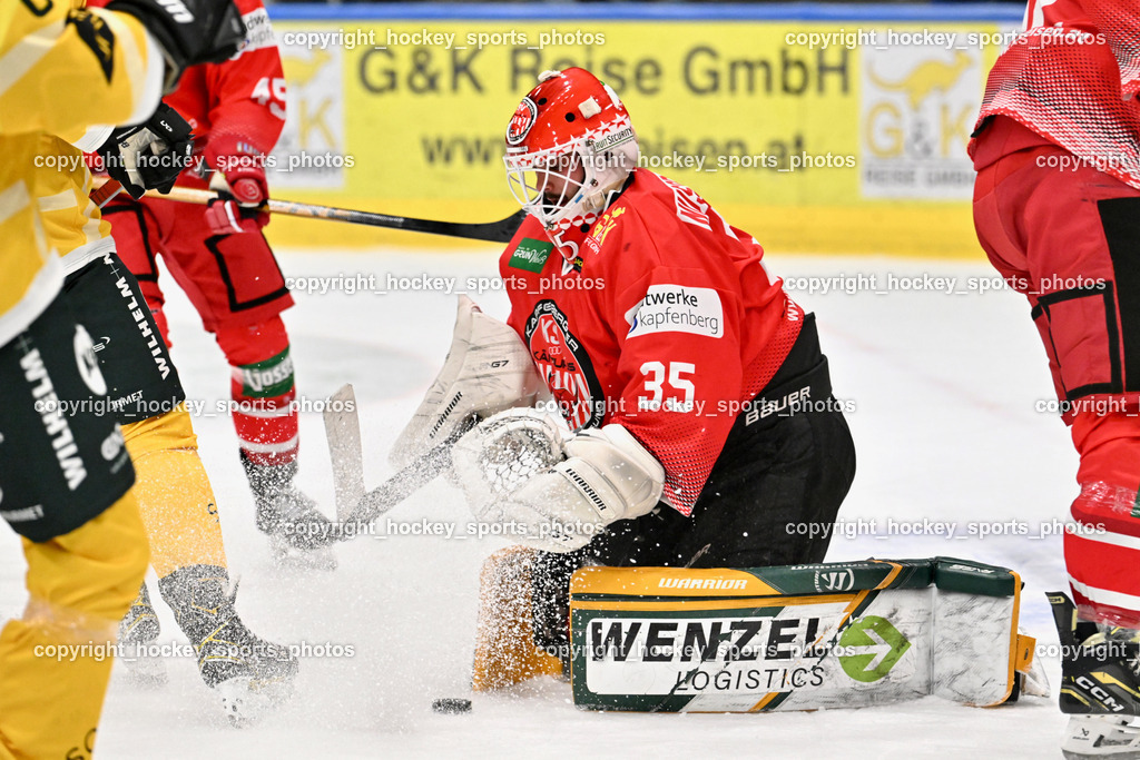 KSV KÄNGURUS vs. EHC Lustenau | #35 Nußbacher Felix KSV, KSV KÄNGURUS vs. EHC Lustenau, KSV KÄNGURUS vs. EHC Lustenau am 14.03.2026 in Kapfenberg (Sportzentrum Kapfenberg), Austria, (Photo by Bernd Stefan)