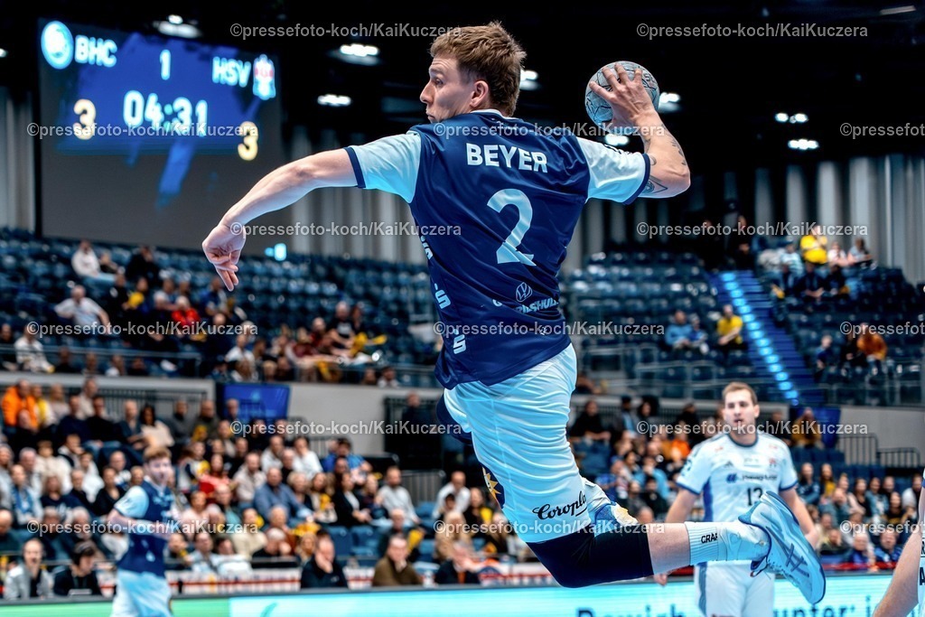 xKKUx30112501006 | 30.11.2025, xKKUx, Handball, HBL, Bergischer HC - HSV Hamburg, Mitsubishi Electric HALLE Düsseldorf, Noah Beyer (BHC #02) 