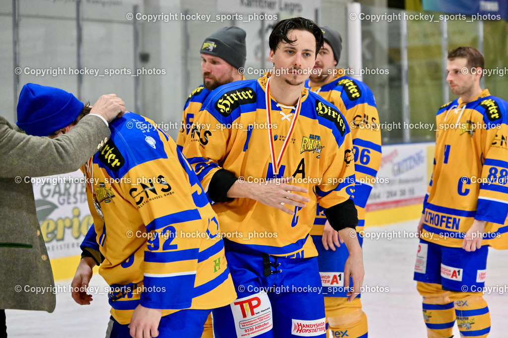 ESC Steindorf vs. EHC Althofen 8.3.2024 | ESC Steindorf vs. EHC Althofen 8.3.2024, ESC Steindorf vs. EHC Althofen Meisterfeier am 08.03.2024 in Steindorf (Ossiachersee Halle), Austria, (Photo by Bernd Stefan)