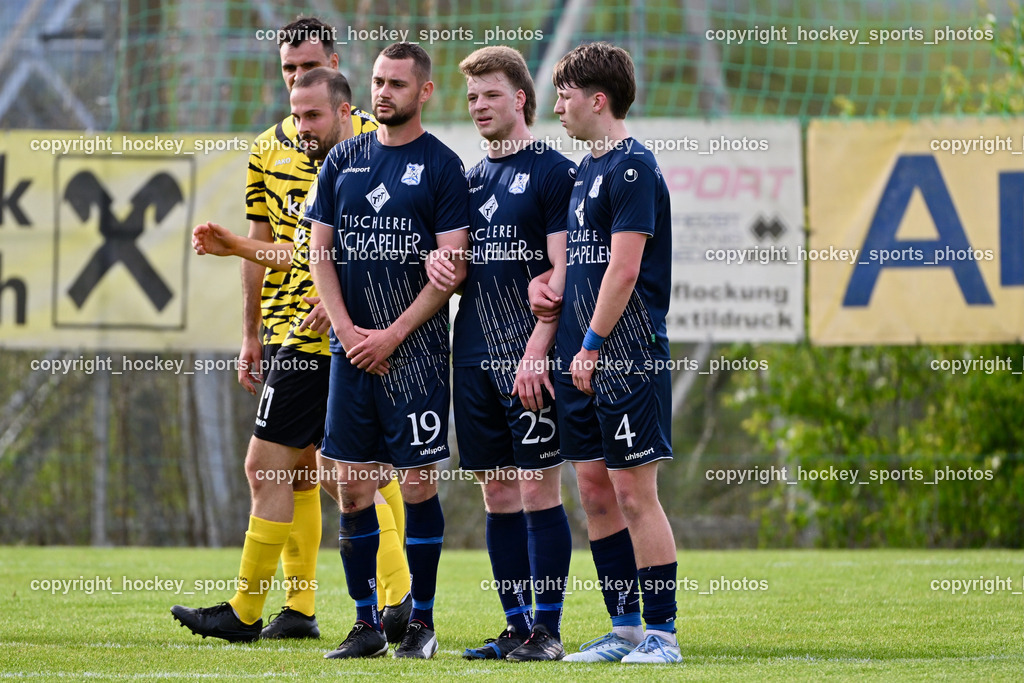 FC Faakersee vs. FC Dölsach | #4 Yannick Finn Brandner FC Dölsach, #25 Niclas Christian Brandner FC Dölsach, #19d#FC Faakersee vs. FC Dölsach, FC Faakersee vs. FC Dölsach am 20.04.2025 in Finkenstein (Sportplatz Finkenstein), Austria, (Photo by Bernd Stefan)