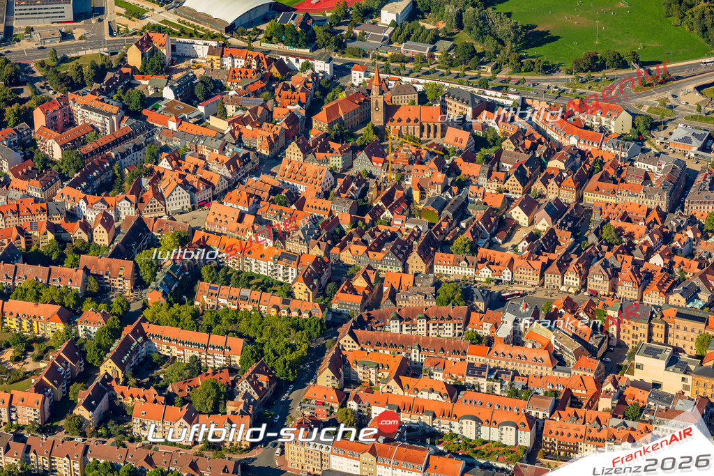 Schöne Luftaufnahme als Geschenk in Altstadt Fürth - Die Luftbildaufnahme wurde 2025 vom UL-Flugzeug heraus erstellt ( keine Drohne ) - Hochauflösende Luftaufnahme -Nicht vergleichbar mit Google Maps oder Satelittenbilder- Die Geschenkidee !Mit Lizenz und Bildrechte bestellbar