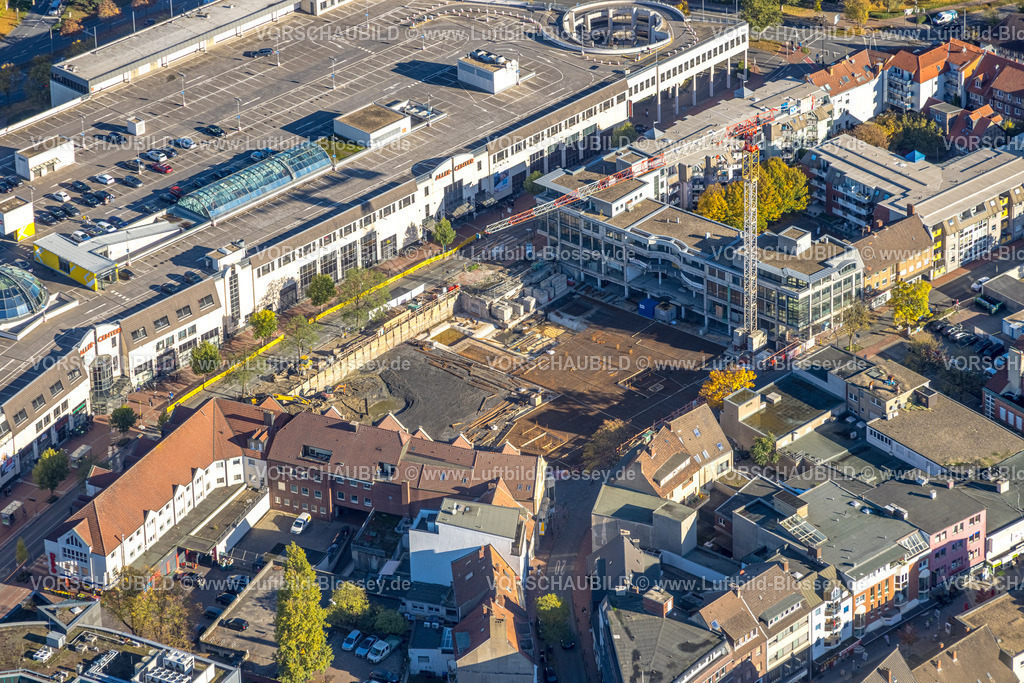 Hamm251001434 | Luftbild, Baustelle mit Abriss und Neubau der Westhälfte der Ritterpassage am Allee-Center Einkaufszentrum, Mitte, Hamm, Ruhrgebiet, Nordrhein-Westfalen, Deutschland