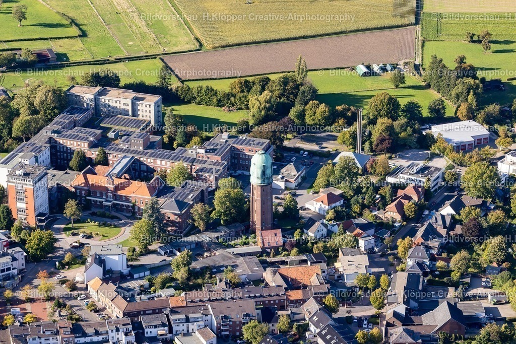 Lufbilder Würselen-6258 | Bauwerk des Industriedenkmales Wasserturm " Bardenberger Wasserturm " an der Niederbardenberger Straße in Würselen im Bundesland Nordrhein-Westfalen, Deutschland - Realisiert mit Pictrs.com