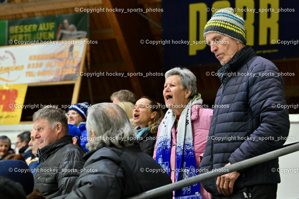 EHC Althofen vs. ESC Steindorf 6.3.2024 | Besucher Stadthalle Althofen, ESC Steindorf Fans, EHC Althofen vs. ESC Steindorf 6.3.2024, EHC Althofen vs. ESC Steindorf am 06.03.2024 in Althofen (Stadthalle Althofen ), Austria, (Photo by Bernd Stefan)