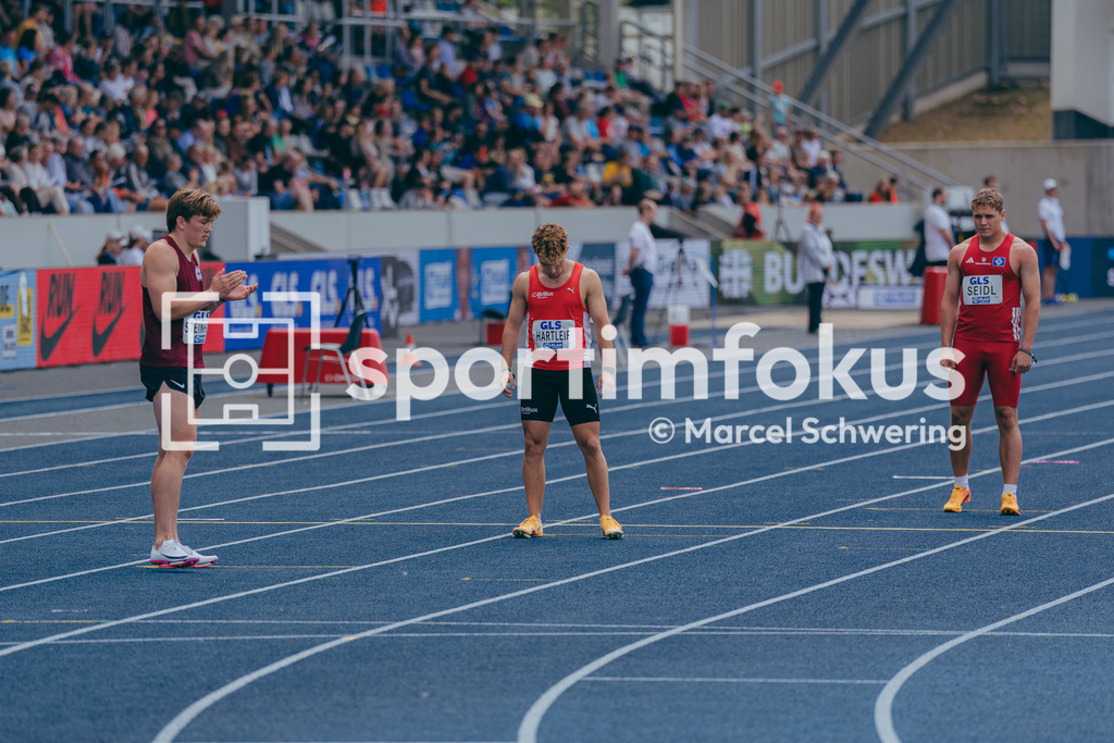 Deutsche Meisterschaften der Frauen und Männer 2026 | Nils Hartleif, LG Brillux Münster, 4x100-Meter-Staffel, Deutsche Meisterschaften der Frauen und Männer 2026, Lohrheidestadion Bochum-Wattenscheid, 26.07.2026. Foto: Marcel Schwering / sportimfokus - Realisiert mit Pictrs.com