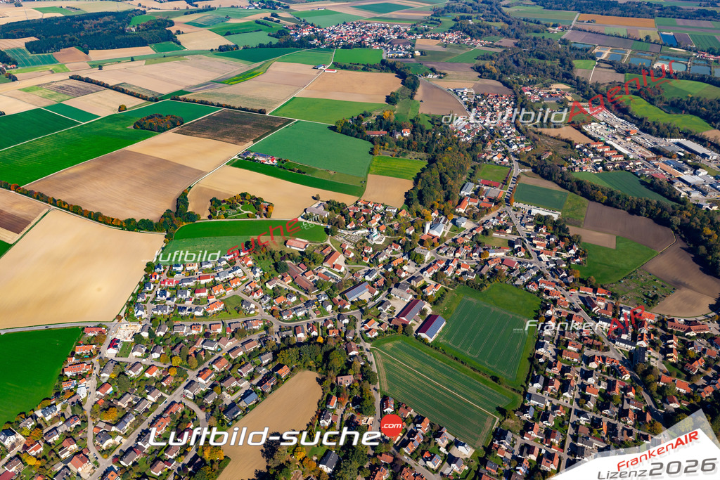 aktuelles Luftbild von Deutenhofen Hebertshausen - Luftaufnahme wurde 2018 von https://frankenair.de mittels Flugzeug (keine Drohne) erstellt.