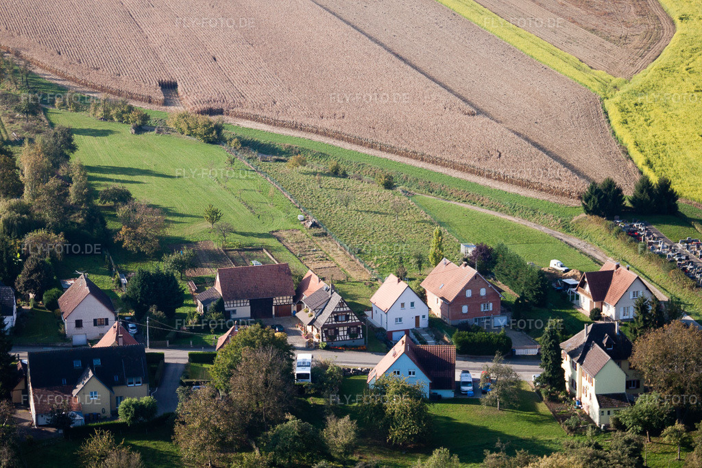 Luftbild: Ortsansicht in Bremmelbach im Bundesland Bas-Rhin in Frankreich. Foto: IMG_45845.jpg vom 16.10.2011 durch Werner Riehm/FLY-FOTO.de