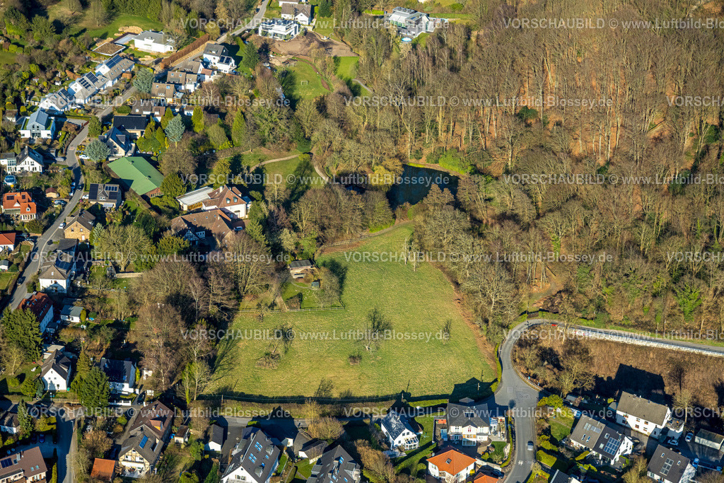 Herdecke260304013 | Luftbild, Wiese und Teich Im Siepen, Ostende, Herdecke, Ruhrgebiet, Nordrhein-Westfalen, Deutschland
