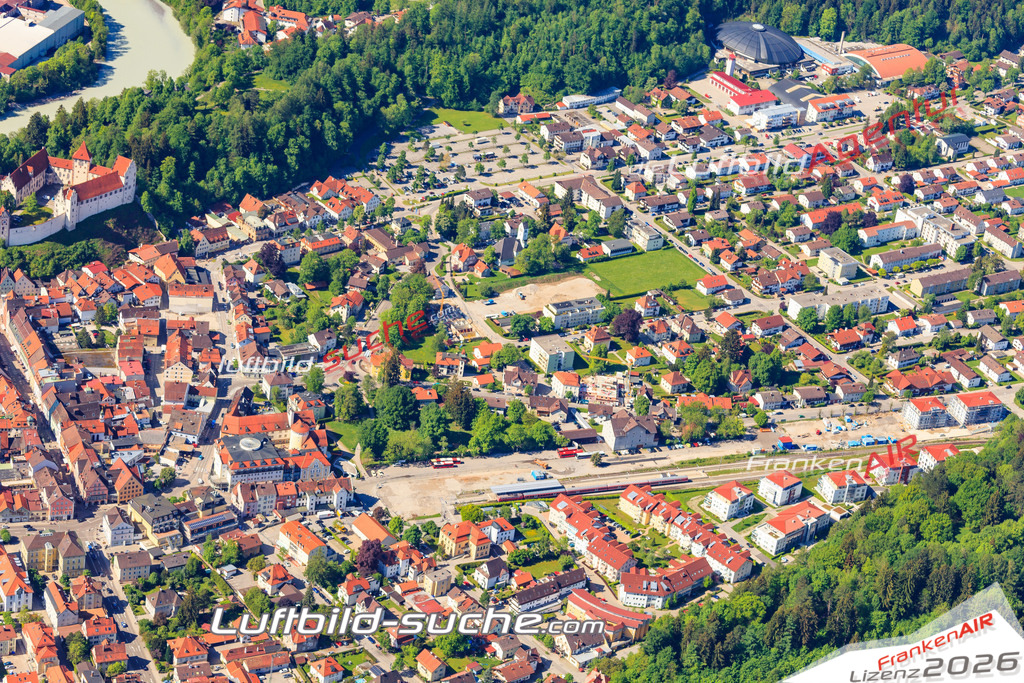 Luftbild von  Fuessen - Luftaufnahme wurde 2015 von https://frankenair.de mittels Flugzeug (keine Drohne) erstellt - die Geschenkidee