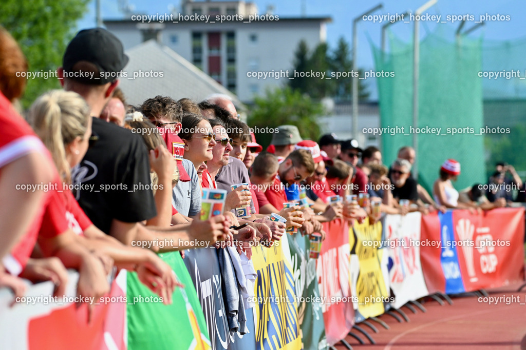 ATUS Velden vs. GAK | Besucher Stadion Lind, GAK Fans, ATUS Velden vs. GAK, ATUS Velden vs. GAK am 26.07.2024 in Villach (Stadion Lind), Austria, (Photo by Bernd Stefan)