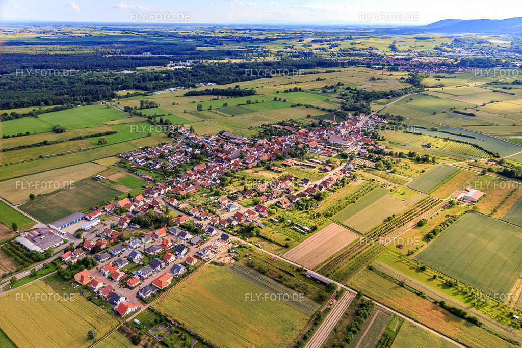 Gartenstr | Luftbild: Gartenstr in Schweighofen im Bundesland Rheinland-Pfalz in Deutschland. Foto: IMG_115377.jpg vom 16.06.2019 durch Werner Riehm/FLY-FOTO.de - Realisiert mit Pictrs.com