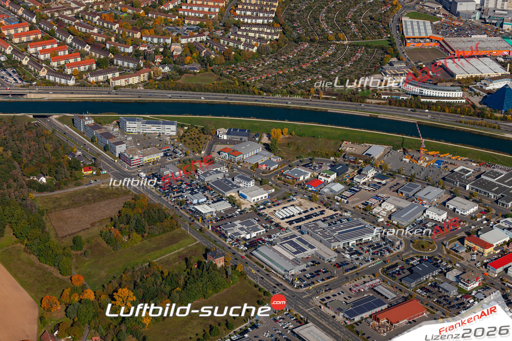 aktuelles Luftbild von Weikershof-gewerbegebiet   - Luftaufnahme wurde 2019 von https://frankenair.de mittels Flugzeug (keine Drohne) erstellt.