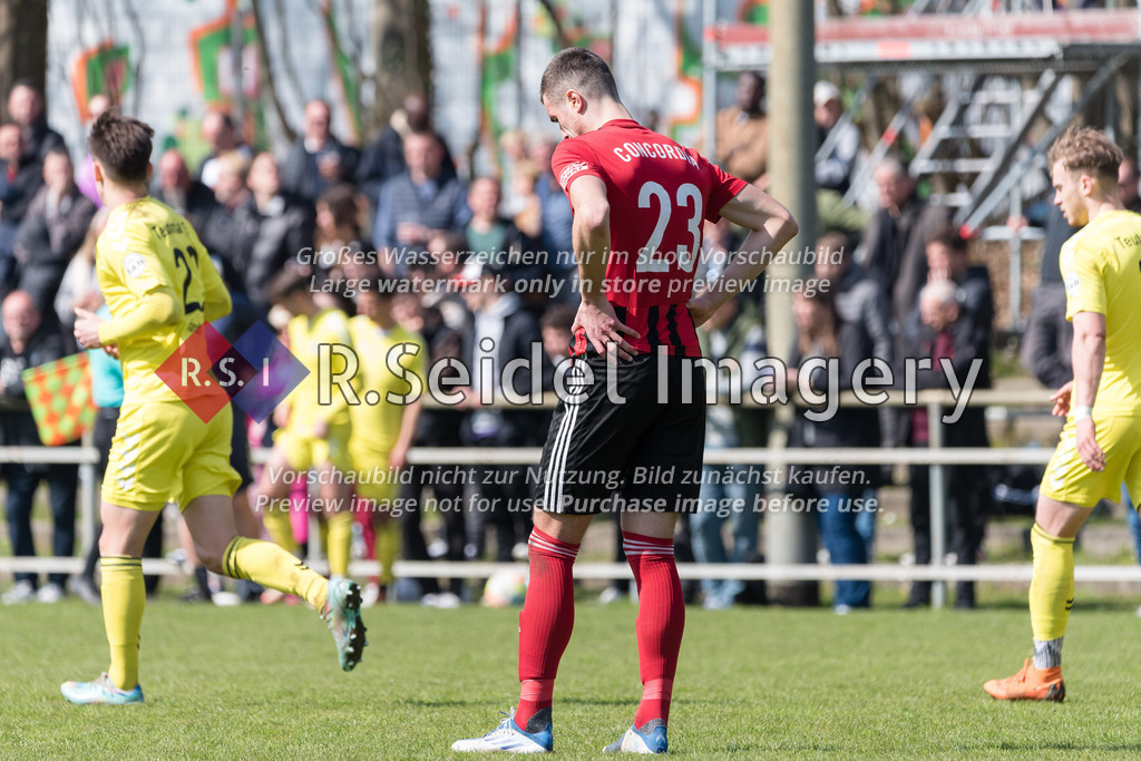 Fußball, Saison 2022/23, LOTTO-Pokal, WTSV Concordia - FC Teutonia 05, Sportpark Hinschenfelde (Hamburg), 10.04.2023, Halbfinale | Ruslan Marushka (#23, Concordia)