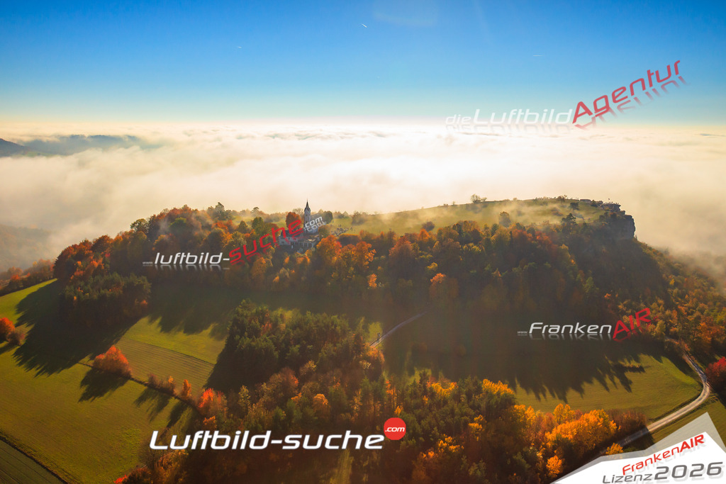 Die Luftaufnahme Staffelberg - Bad Staffelstein wurde vom UL-Flugzeug (keine Drohne) aus fotografiert.Hohe Druck- Auflösung-die Geschenkidee!